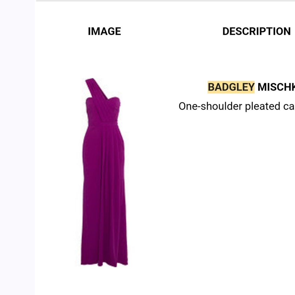 ONE-SHOULDER PLEATED STRETCH-CREPE GOWN IN PURPLE - Picture 6 of 6